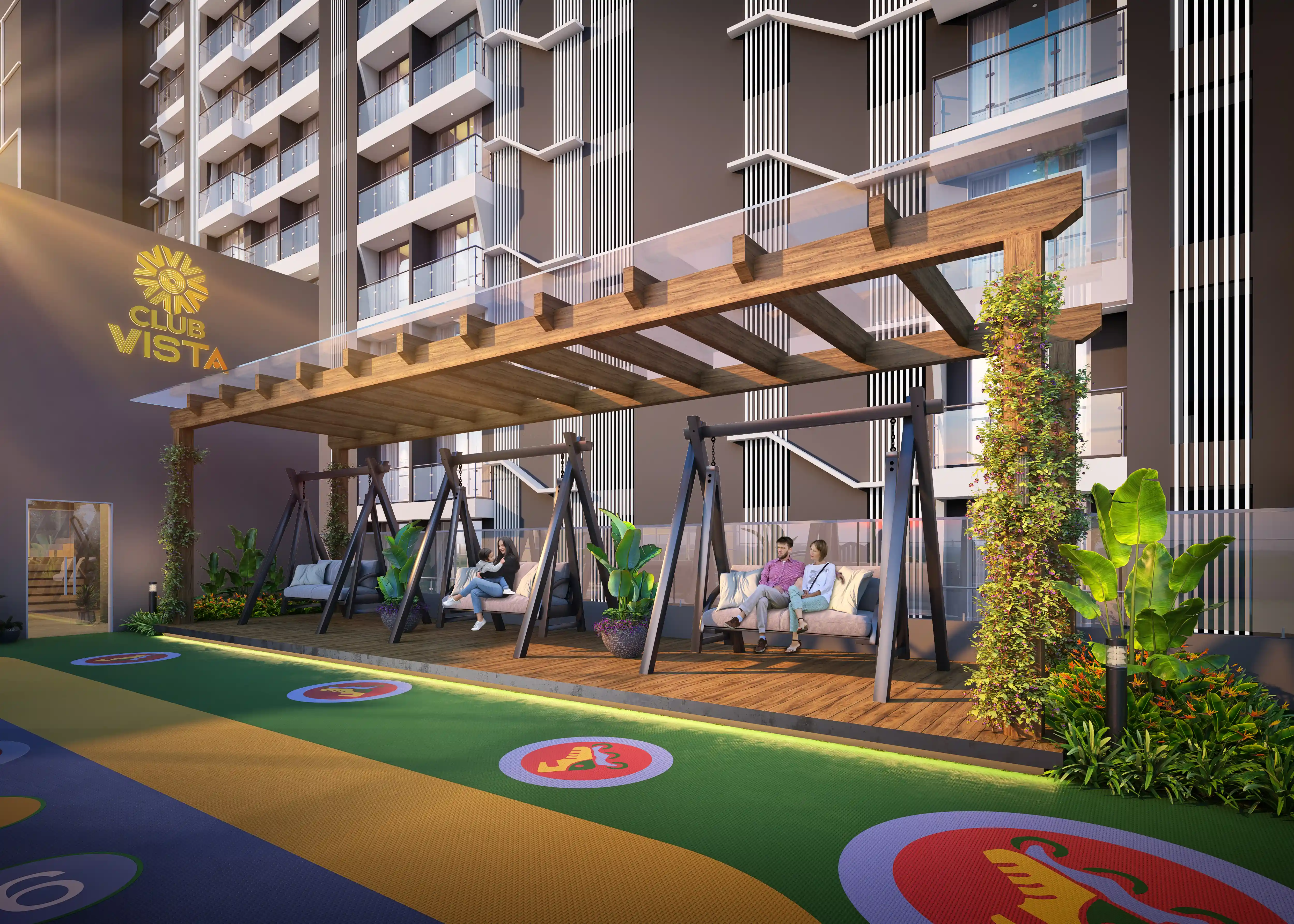 PREGOLA SWING SEATING Amenities Flats in Vasai